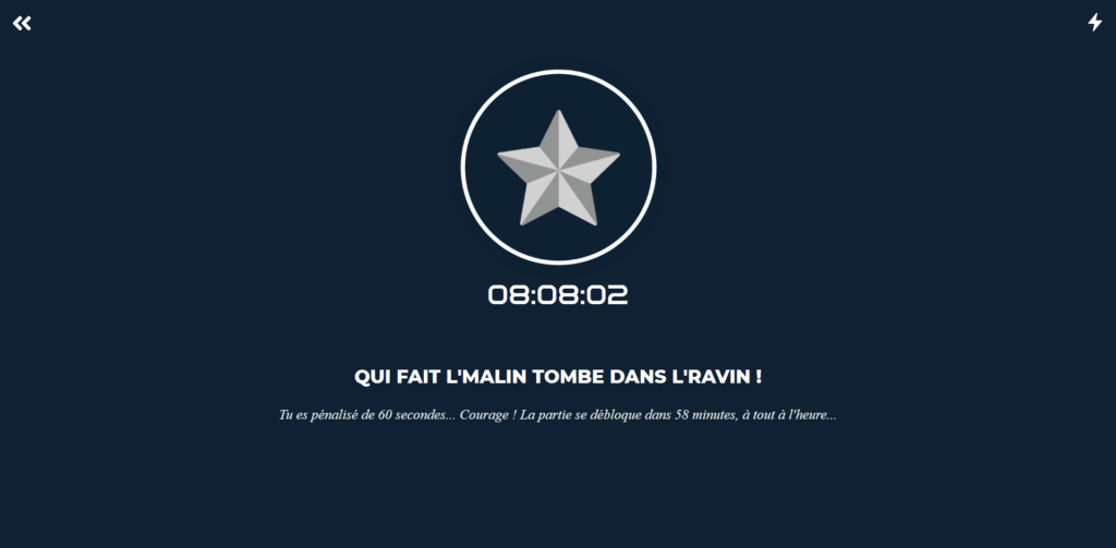 Extrait du jeu - Game Over